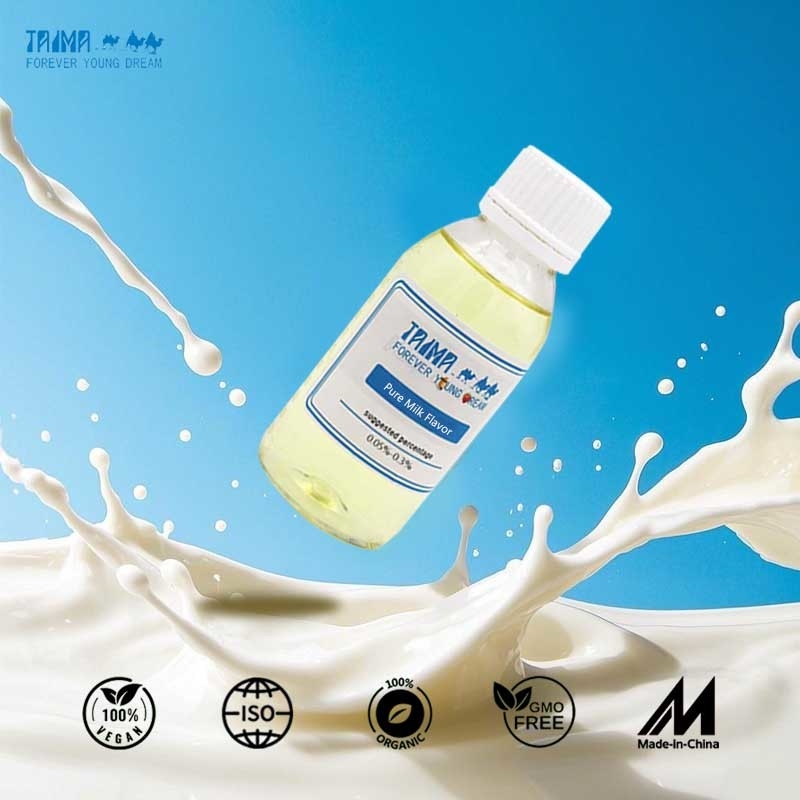 飲料および乳製品用純粋ミルクフレーバー食用エッセンス USP グレード（液体および粉末形態）